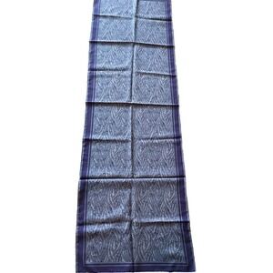 VTG Sally Gee Scarf Purple Gray ‎ Japan Polyester Oblong Scarf  13 X 43